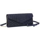 Quilted Denim Clutch image number null
