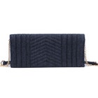 Quilted Denim Clutch image number null