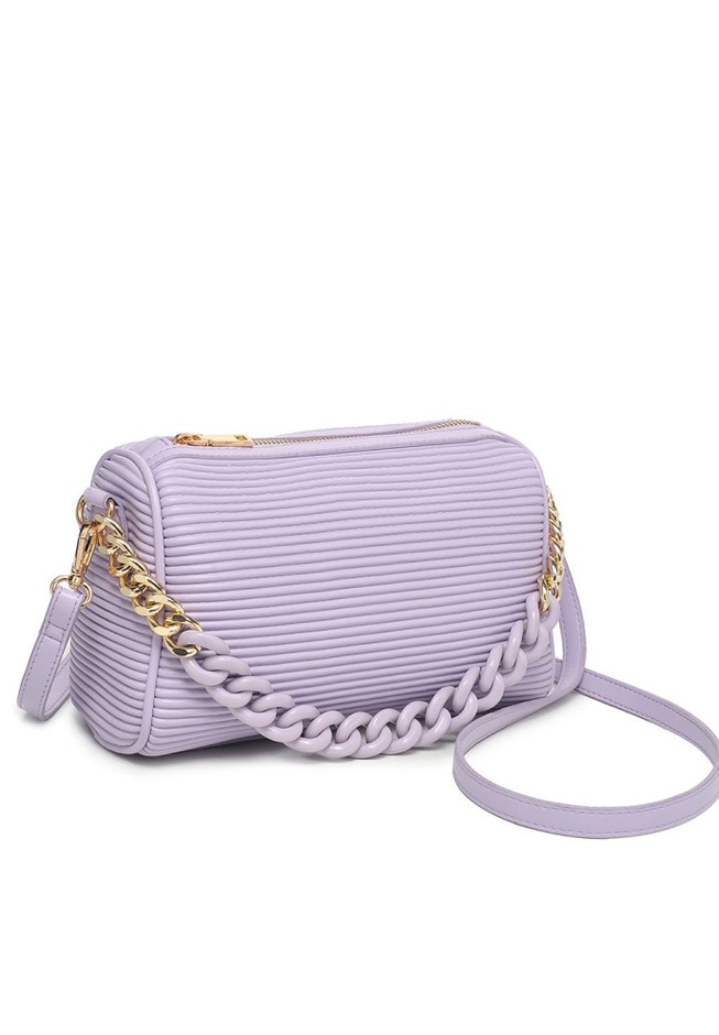 Ribbed Detail Crossbody with Chain - Extended Length image number 1