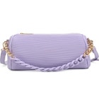 Ribbed Detail Crossbody with Chain - Extended Length image number null