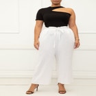 ELOQUII Elements One Shoulder Cut-Out Tee image number null