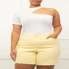 ELOQUII Elements One Shoulder Cut-Out Tee image number null