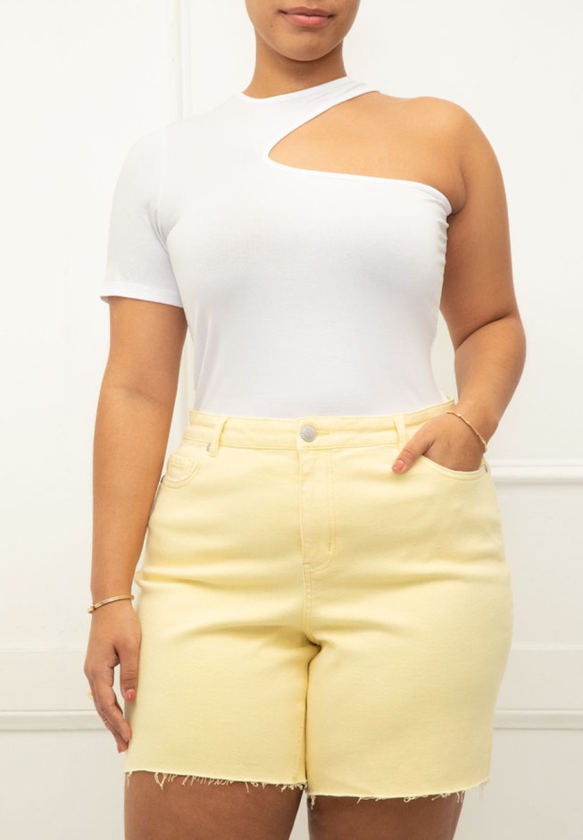 ELOQUII Elements One Shoulder Cut-Out Tee image number 0