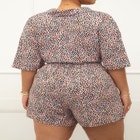 ELOQUII Elements Tie Waist Camp Shirt image number null