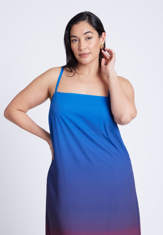 Ombre Chiffon Dress image number null
