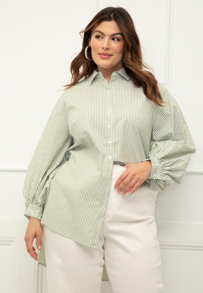 ELOQUII Elements Poet Sleeve Tunic image number null