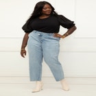 ELOQUII Elements Overlap Waist Jean image number null