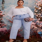 ELOQUII Elements Overlap Waist Jean image number null