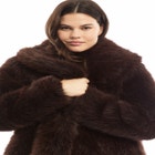 Shaggy Faux Fur Coat image number null