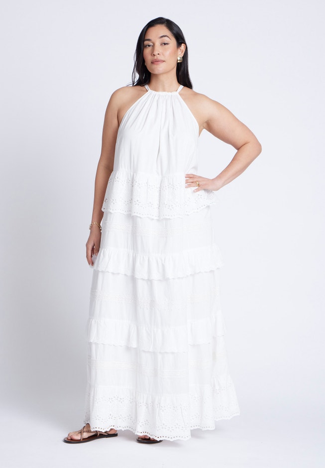 Lace Detail Aline Dress image number null