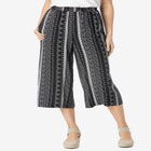 Pull-On Elastic-Waist Soft Capri image number null