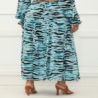 ELOQUII Elements Tiered Maxi Skirt With Slit image number null