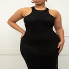 ELOQUII Elements Crochet Racerback Midi Dress image number null