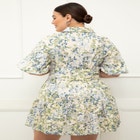 ELOQUII Elements Button Down Dress With Flounce image number null