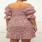 ELOQUII Elements Puff Sleeve Smocked Bodice Dress image number null