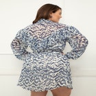 ELOQUII Elements Tie Neck Fit And Flare Dress image number null