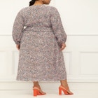 ELOQUII Elements Poet Sleeve Smocked Waist Maxi Dress image number null