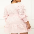 ELOQUII Elements Tiered Dress With Eyelet Sleeve image number null