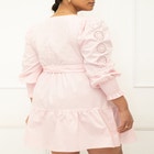 ELOQUII Elements Tiered Dress With Eyelet Sleeve image number null