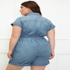 ELOQUII Elements Denim Romper image number null