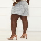 ELOQUII Elements Pleat Front Boucle Shorts image number null