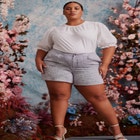 ELOQUII Elements Pleat Front Boucle Shorts image number null