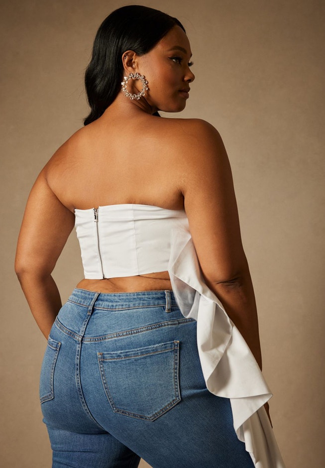 Bridal by ELOQUII Bow Bustier Top image number 1