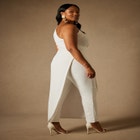 Bridal by ELOQUII One Shoulder Draped Tunic Top image number null