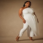 Bridal by ELOQUII One Shoulder Draped Tunic Top image number null