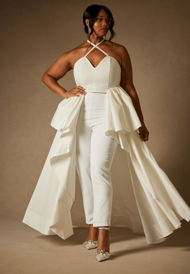 Bridal by ELOQUII Maxi Ruffle Top image number 0