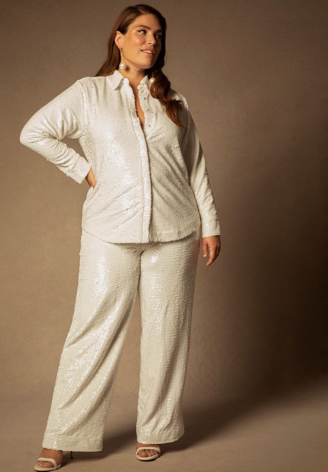 Bridal by ELOQUII Sequin Top image number 2