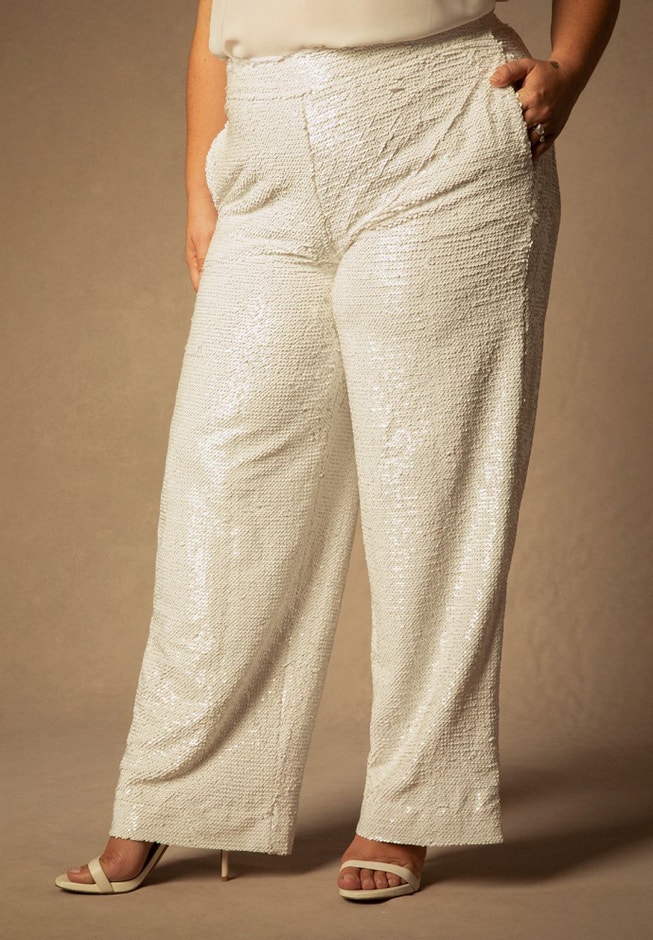 Bridal by ELOQUII Sequin Pant image number 1