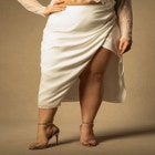 Bridal by ELOQUII Satin Draped Skirt image number null
