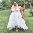 Bridal by ELOQUII Floral Hi-Lo Gown image number null