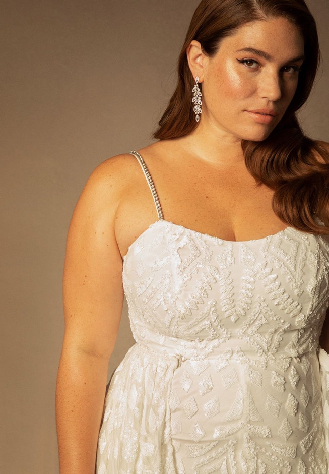 Bridal by ELOQUII Sequin Gown With Detachable Skirt image number 1