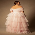 Bridal by ELOQUII Mixed Tulle Gown image number null