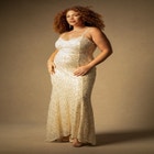 Bridal by ELOQUII Draped Sequin Gown image number null