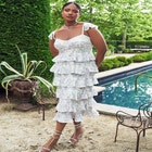 Bridal by ELOQUII Corseted Tiered Dress image number null