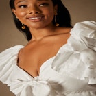 Bridal by ELOQUII Tiered Ruffle Dress image number null