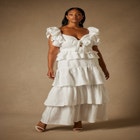 Bridal by ELOQUII Tiered Ruffle Dress image number null