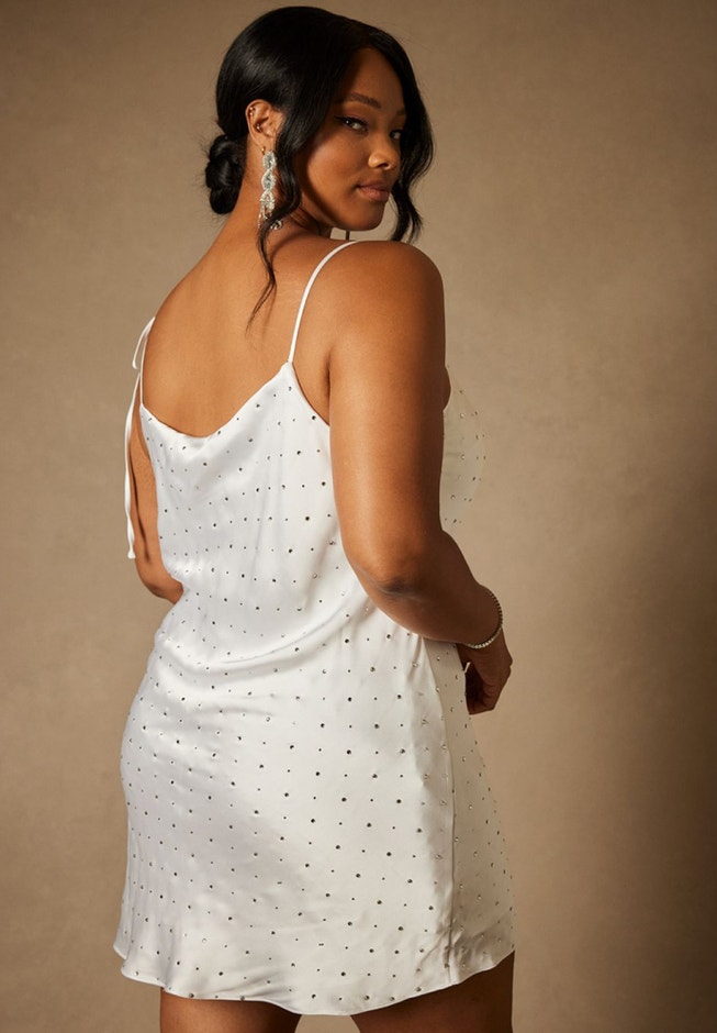 Bridal by ELOQUII Strappy Mini Dress image number 2