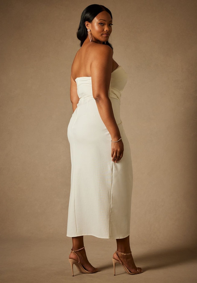 Bridal by ELOQUII Twisted Top Dress image number 2
