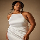 Bridal by ELOQUII Shimmer Strap Gown image number null