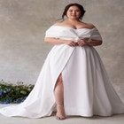 Bridal by ELOQUII Twisted Off The Shoulder Gown image number null