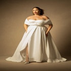 Bridal by ELOQUII Twisted Off The Shoulder Gown image number null