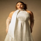 Bridal by ELOQUII Halter Glitter Gown image number null