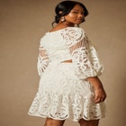 Bridal by ELOQUII Eyelet Puff Sleeve Dress image number null