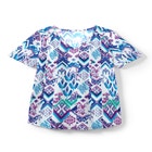 Short-Sleeve V-Neck Shirred Tee image number null