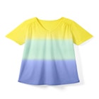 Short-Sleeve V-Neck Shirred Tee image number null