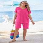 Elastic-Waist Knit Short image number null